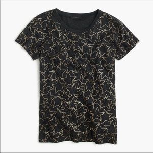 J. Crew Metallic Stars T-Shirt XS